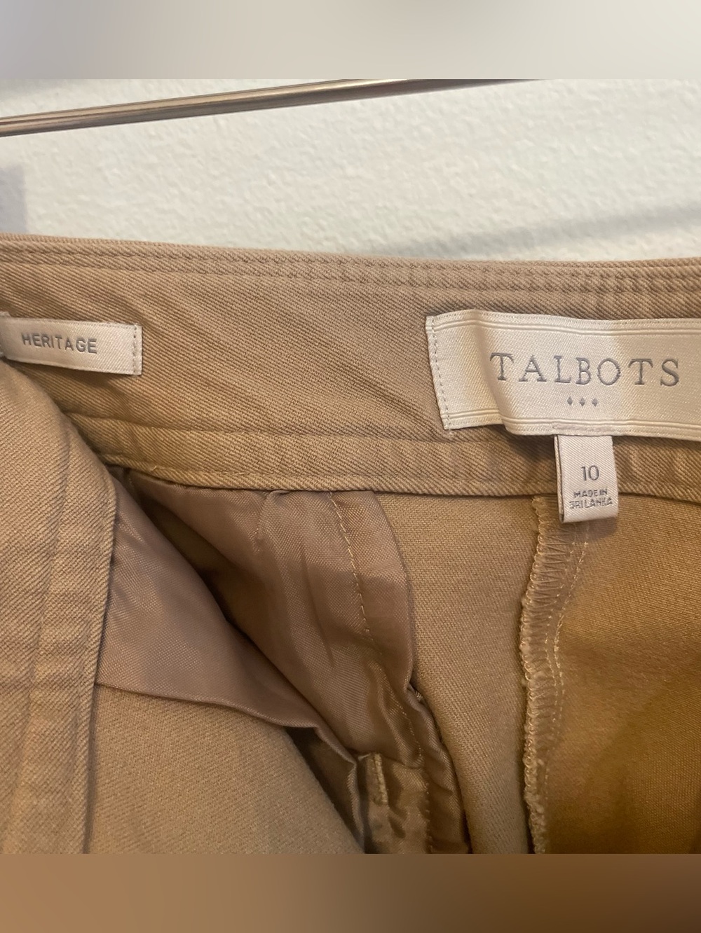 Talbots Heritage Ankle Pants, Tan - Picture 6 of 7
